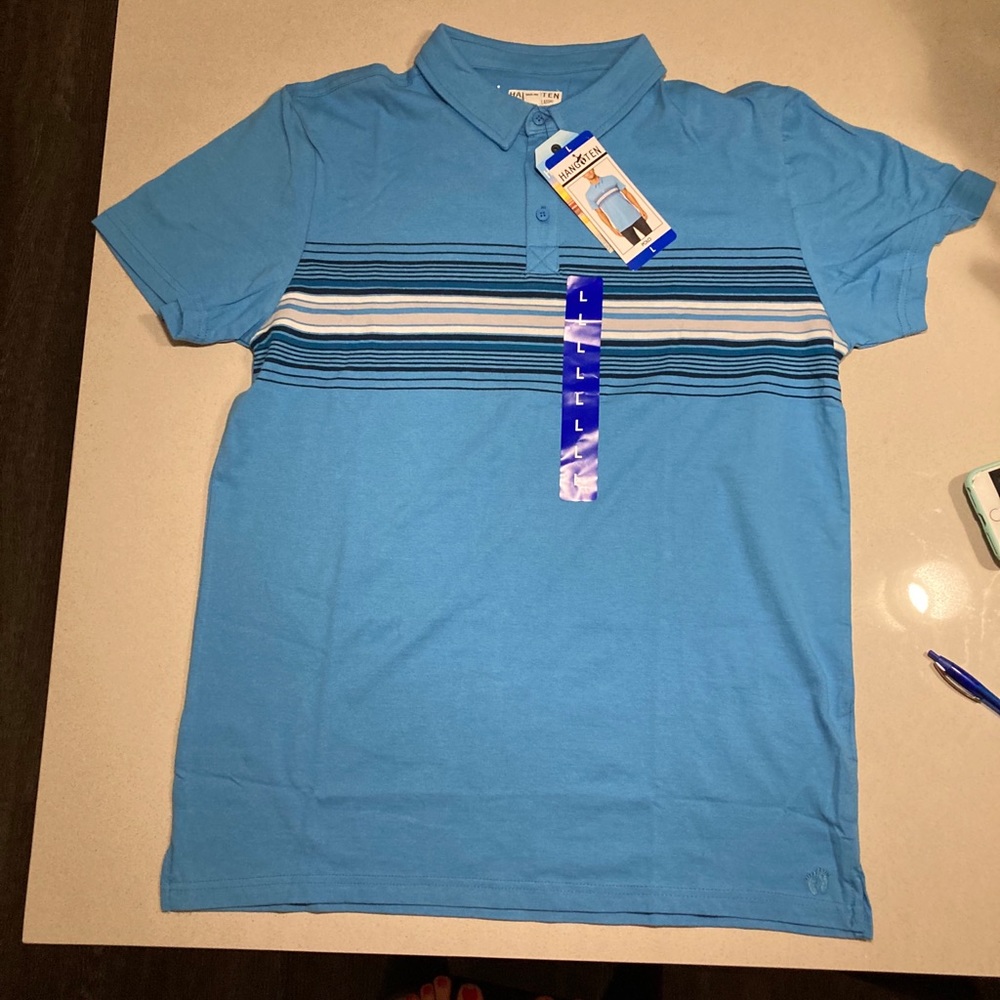 NWT Men’s Hang Ten Collard Shirt